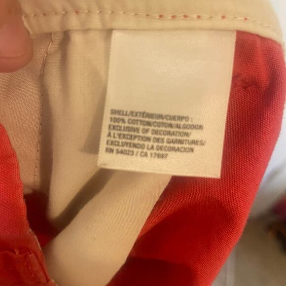 Old Navy Shorts Womens Pink Coral Blue Embroidered Anchors Cotton Nautical Sz 14 - Picture 7 of 14